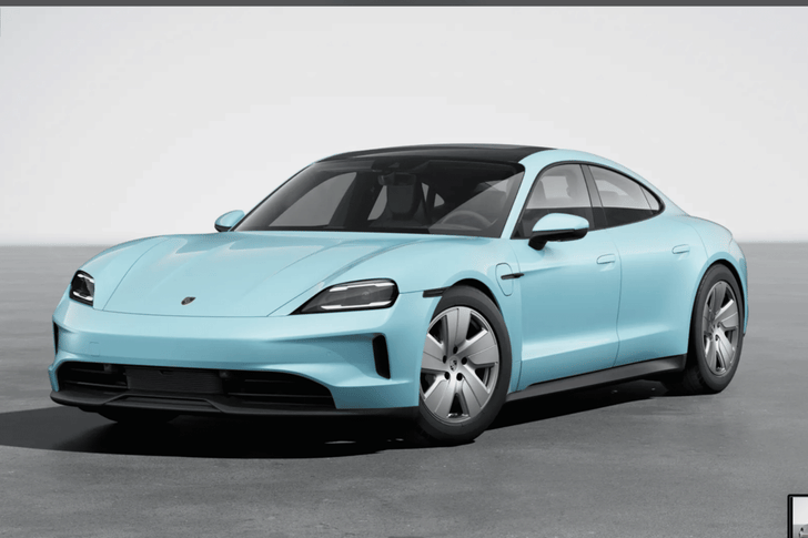 Porsche Taycan Color Frozenblue Metallic Porsche Taycan Color Frozenblue Metallic